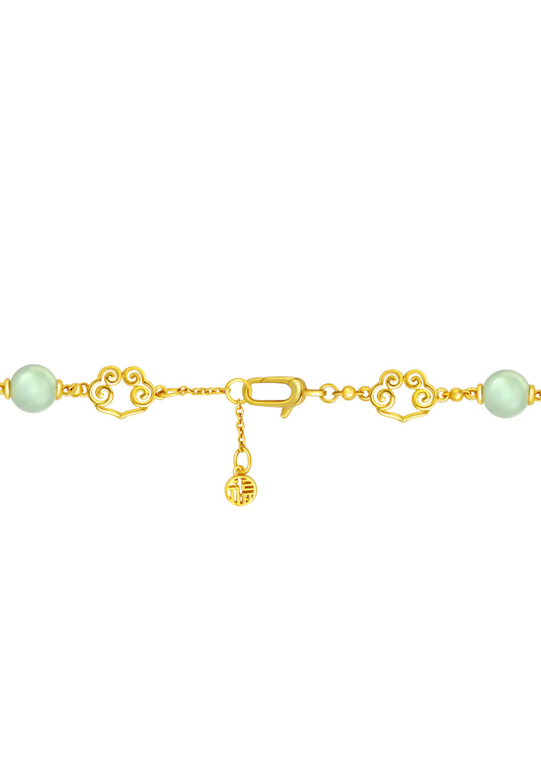 TOMEI Ru Yi Jade Bracelet, Yellow Gold 916