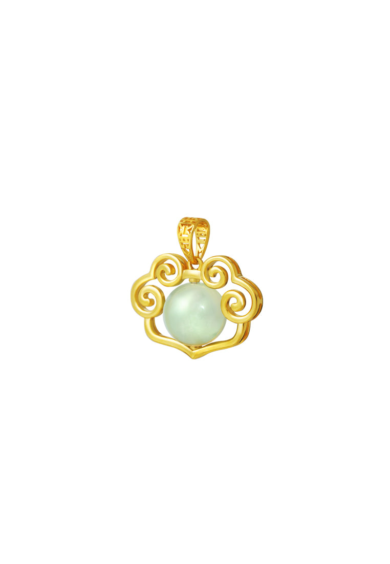 TOMEI Ru Yi Jade Pendant, Yellow Gold 916
