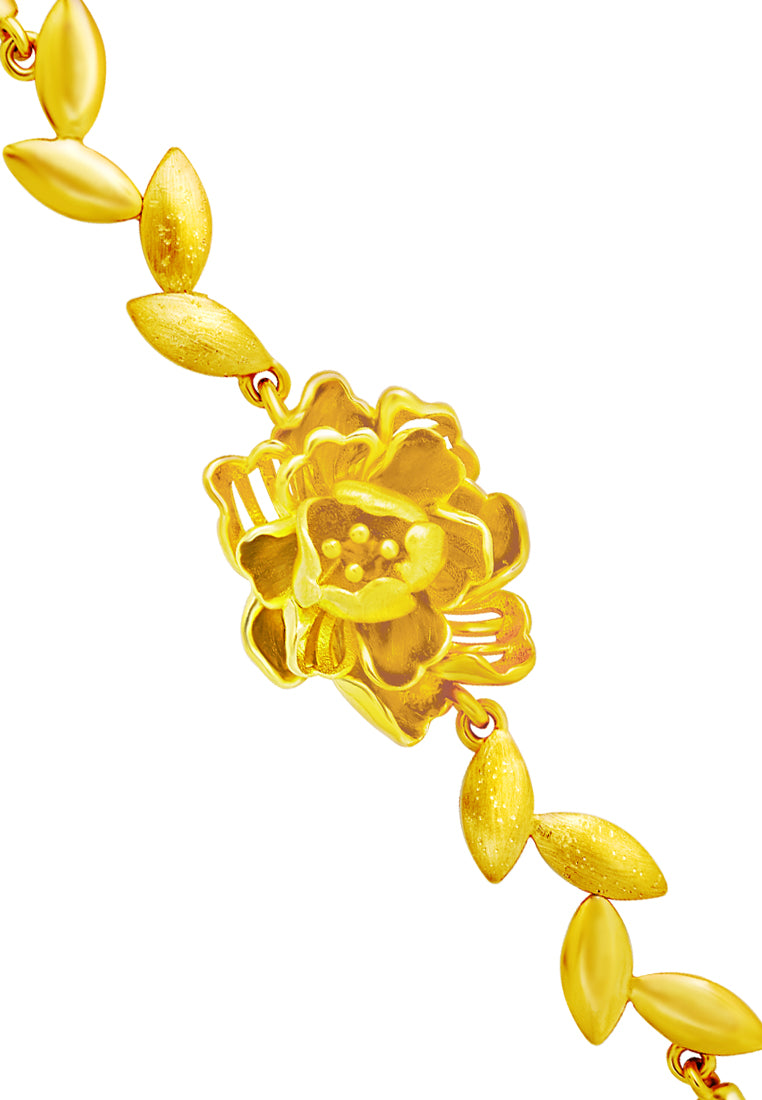 TOMEI The Peony Bracelet, Yellow Gold 916