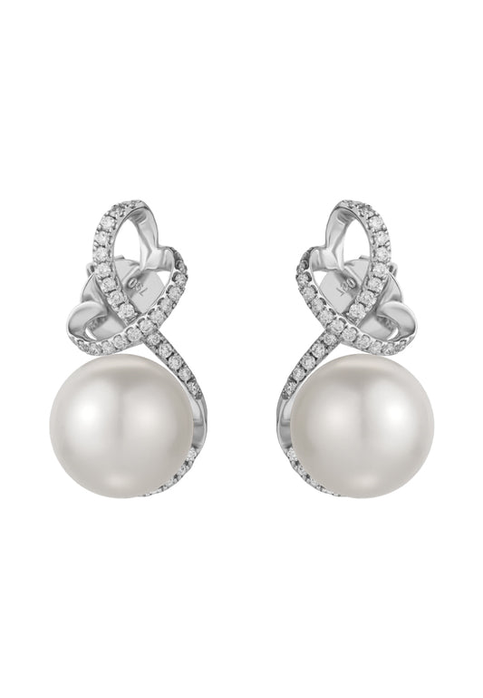 TOMEI Earrings, Diamond Pearl White Gold 750 (E1405)