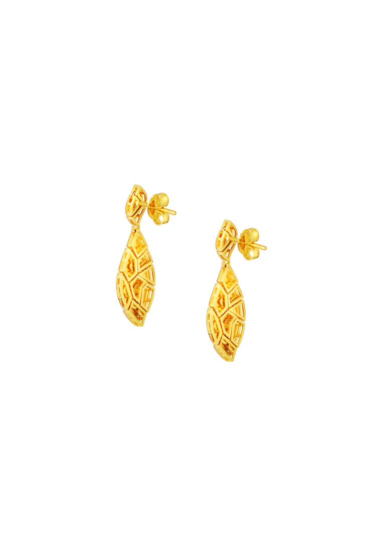 TOMEI Diamond Cut Collection Earrings, \Yellow Gold 916
