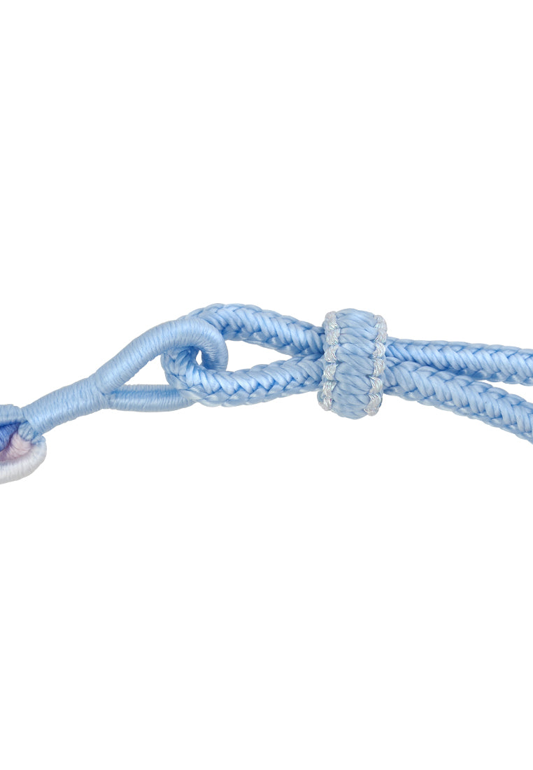 TOMEI X Sanrio Cinnamoroll 5D Charm with Blue Rope Bracelet, Yellow Gold 999