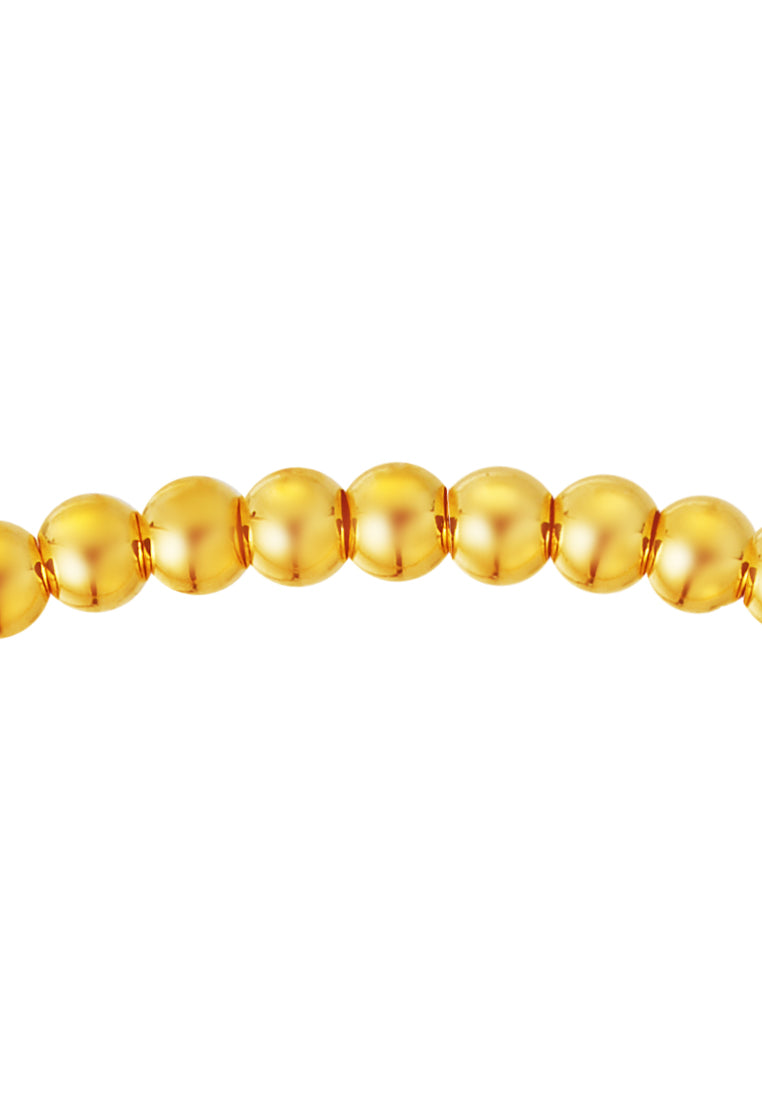 TOMEI Gold Bead Elastic Bracelet, Yellow Gold 999