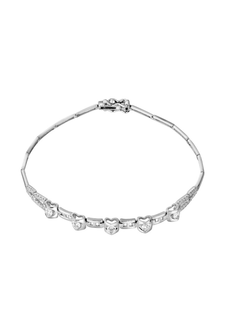 TOMEI Frontispiece of Sensational Pizzazz Bracelet, Diamond White Gold 750