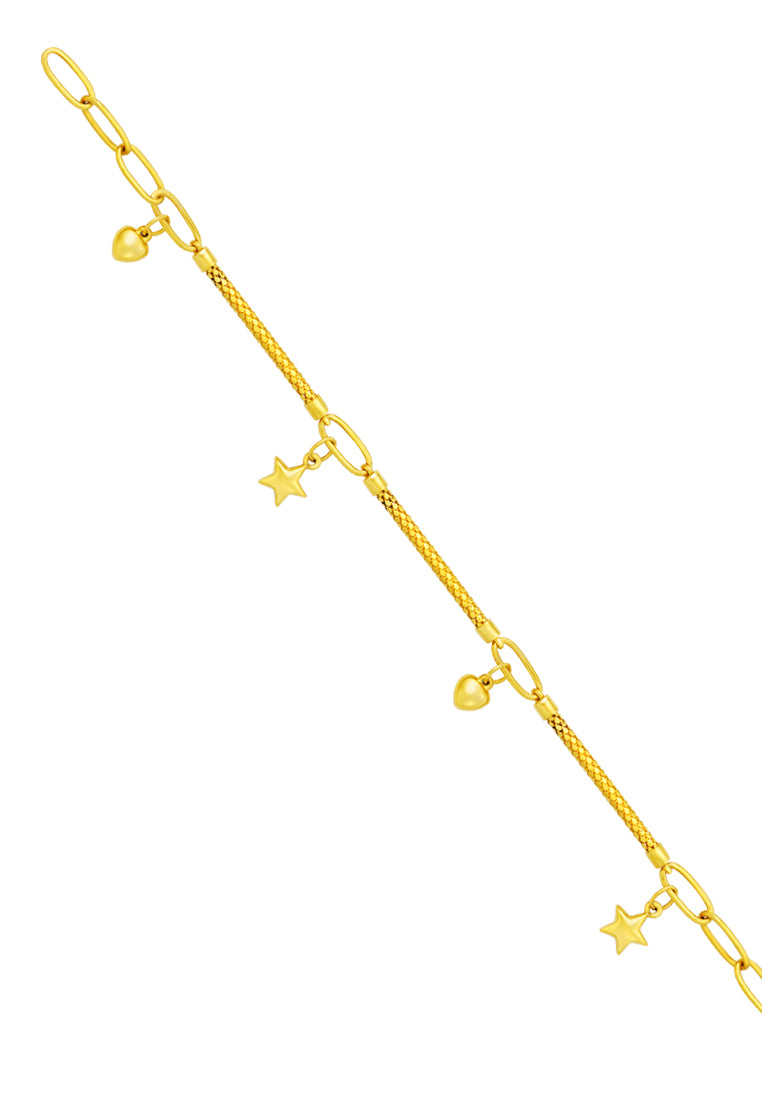 TOMEI Lusso Italia Star Bracelet, Yellow Gold 916