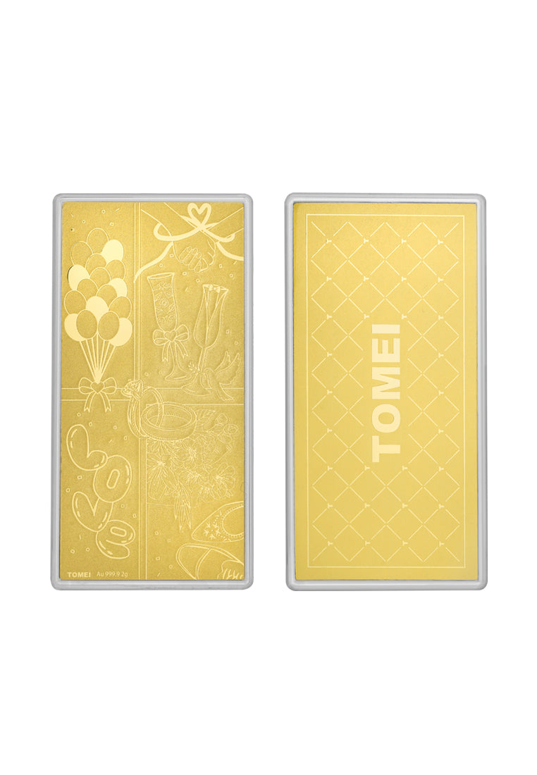 TOMEI All About Love Gold Foil 2G, Yellow Gold 9999