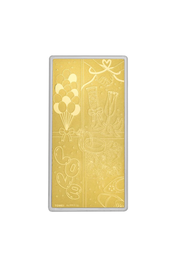 TOMEI All About Love Gold Foil 2G, Yellow Gold 9999