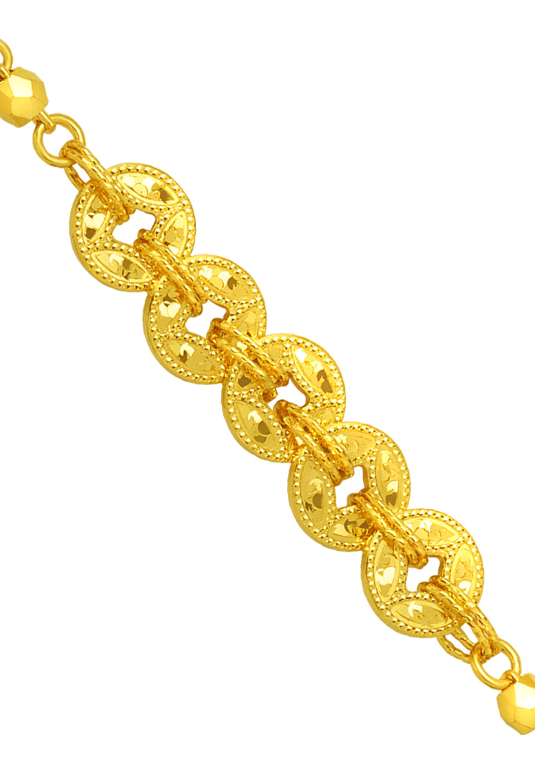 TOMEI Bracelet【五帝铜钱】, Yellow Gold 999