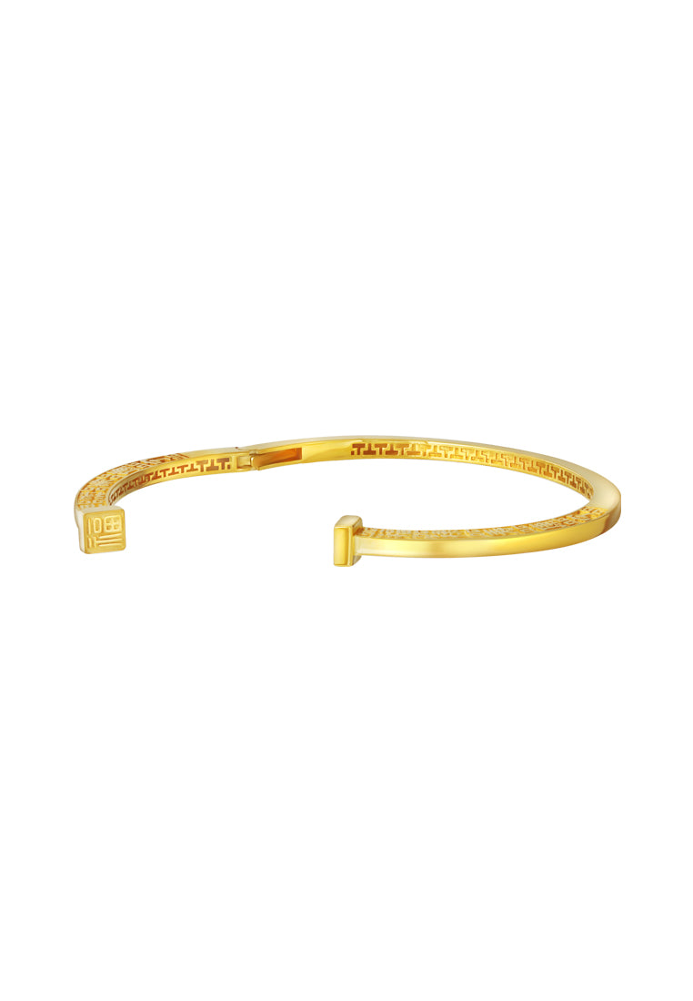 TOMEI Five-Blessings Bangle,Yellow Gold 916