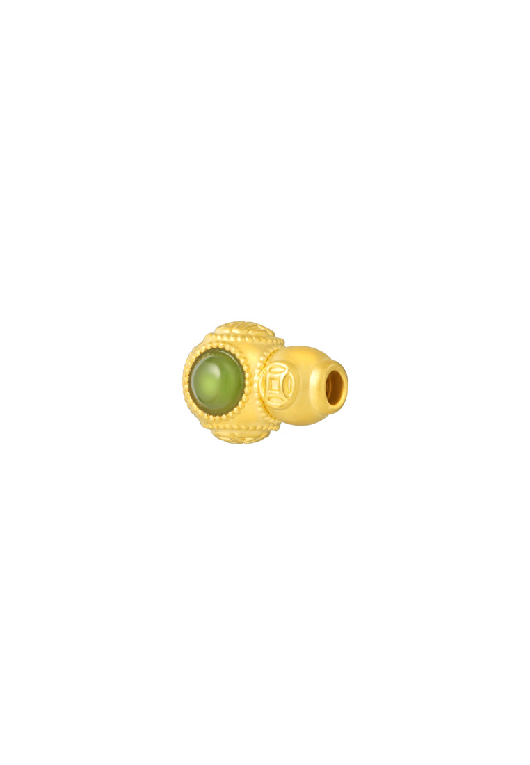 TOMEI Nephrite Gourd Charm, Yellow Gold 999