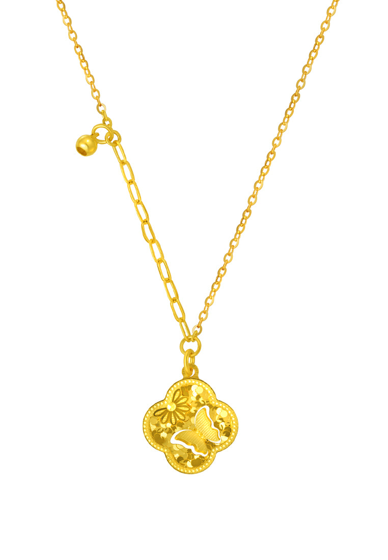 TOMEI Butterfly Necklace, Yellow Gold 999