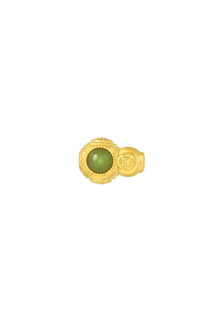 TOMEI Nephrite Gourd Charm, Yellow Gold 999