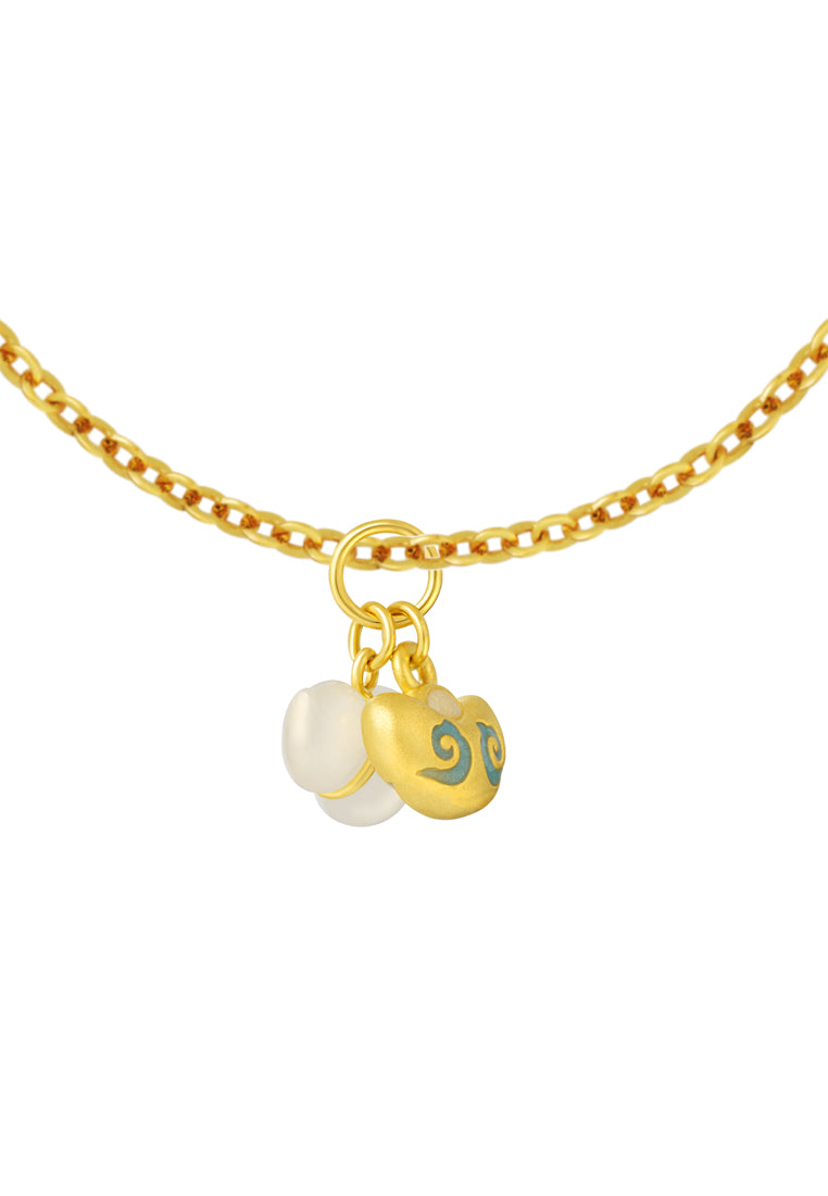 TOMEI Nephrite Ingot Charm, Yellow Gold 999