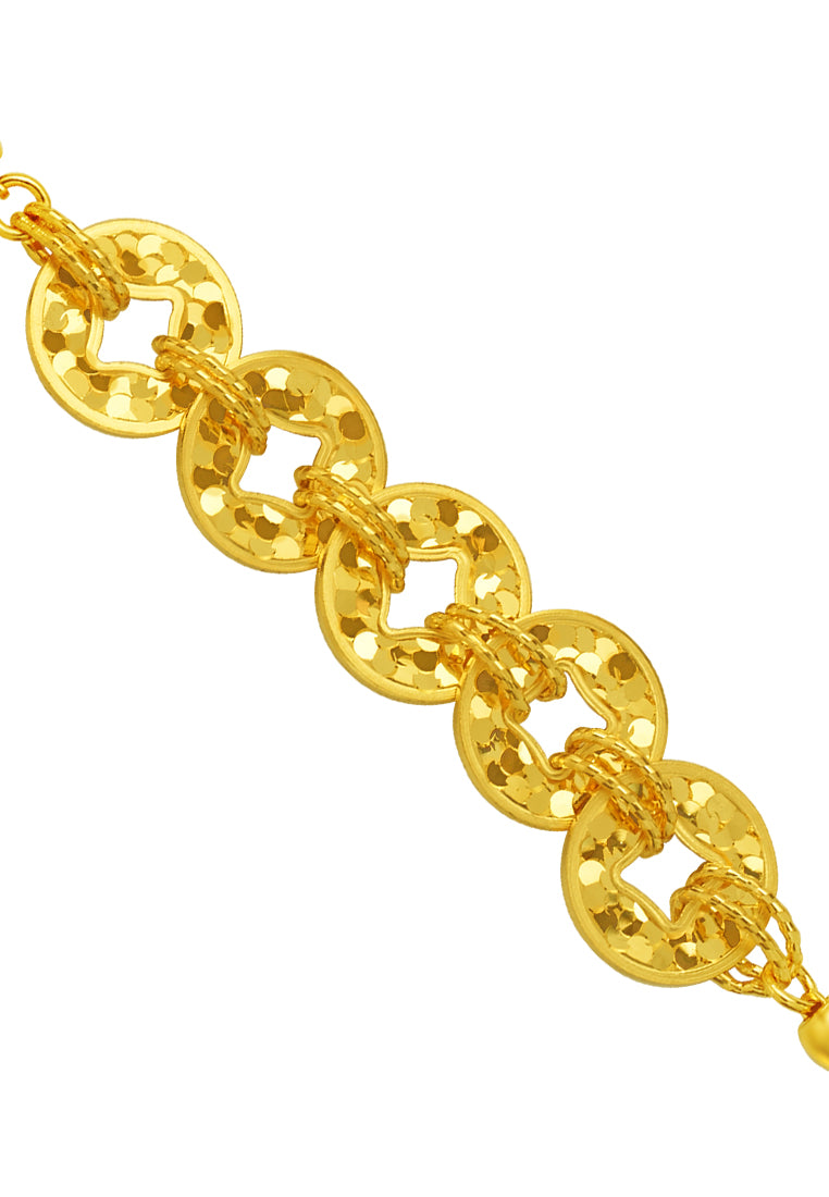 TOMEI Bracelet【五帝铜钱】, Yellow Gold 999