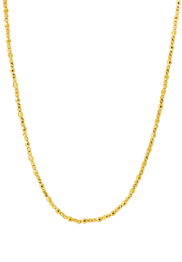 TOMEI Lusso Italia, Balls and Cylindrical Beads Necklace, Yellow Gold 916