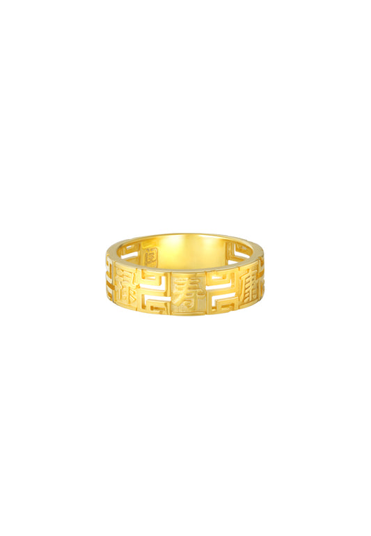 TOMEI Longevity Ring,Yellow Gold 916