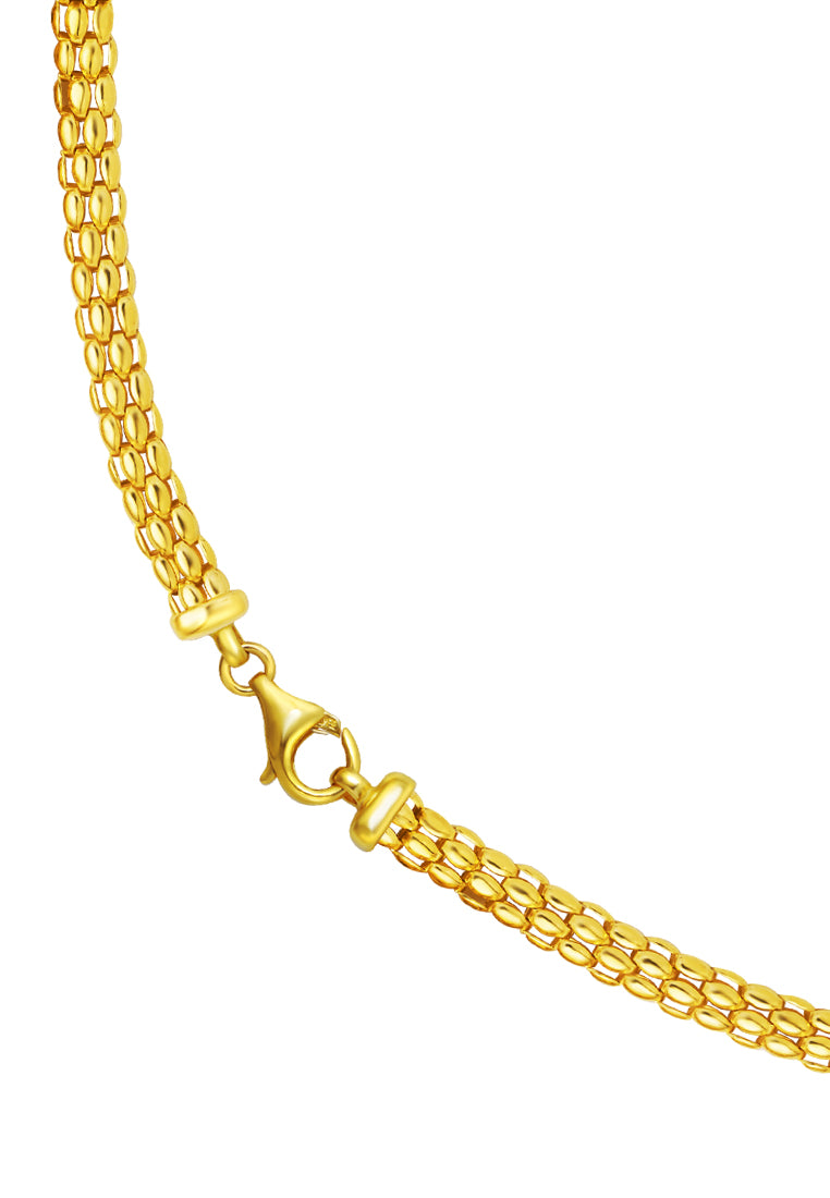 TOMEI Dual-Tone Necklace, Yellow Gold 916