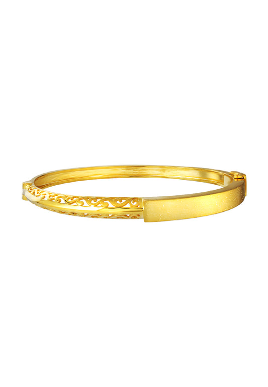 TOMEI Sri Puteri Heritage Styled Bangle, Yellow Gold 916