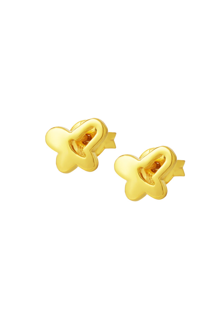 TOMEI Butterfly Earrings, Yellow Gold 916