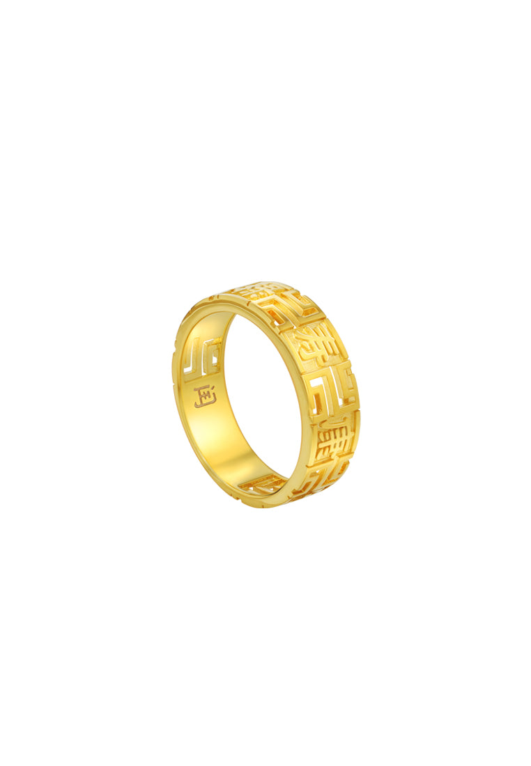 TOMEI Longevity Ring,Yellow Gold 916