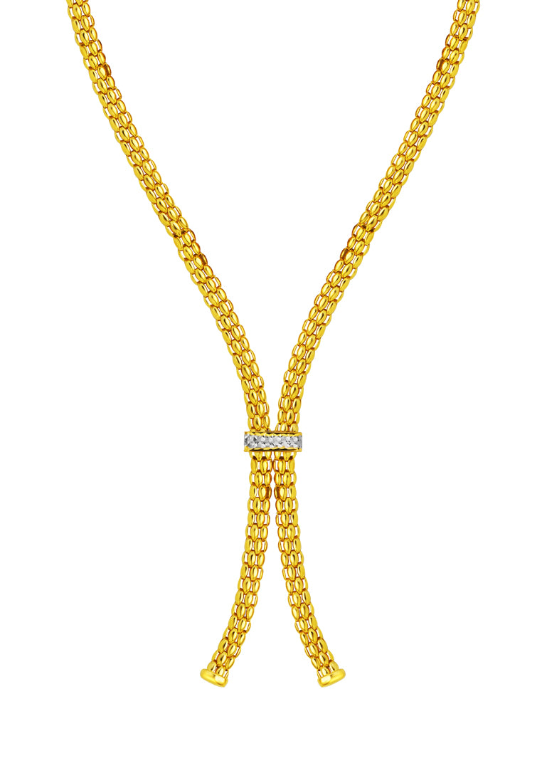 TOMEI Dual-Tone Necklace, Yellow Gold 916
