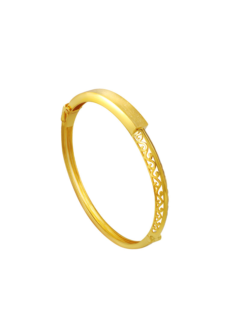 TOMEI Sri Puteri Heritage Styled Bangle, Yellow Gold 916