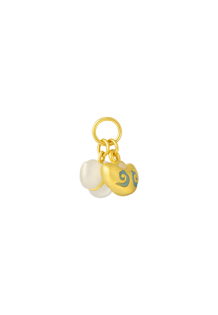 TOMEI Nephrite Ingot Charm, Yellow Gold 999