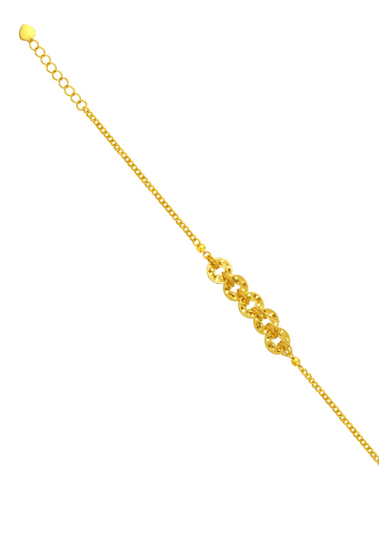 TOMEI Bracelet【五帝铜钱】, Yellow Gold 999