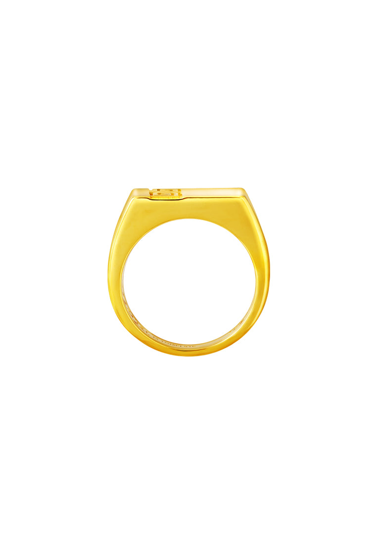 TOMEI Auspicious Men's Ring, Yellow Gold 916