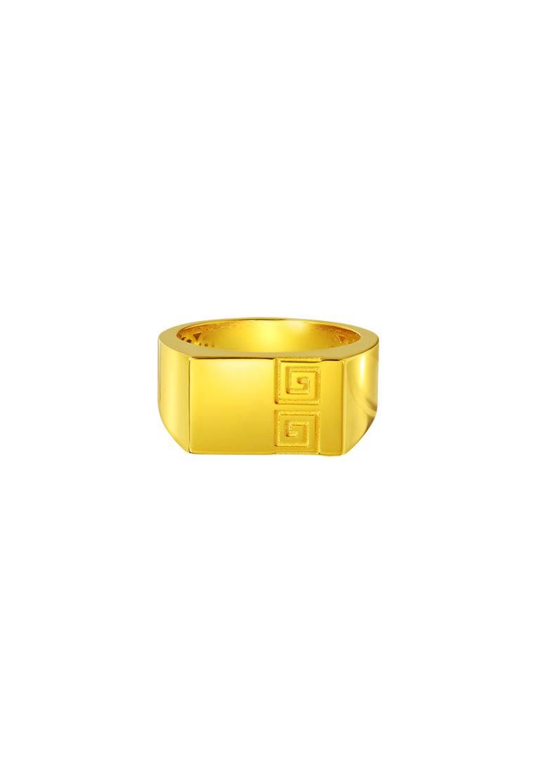 TOMEI Auspicious Men's Ring, Yellow Gold 916
