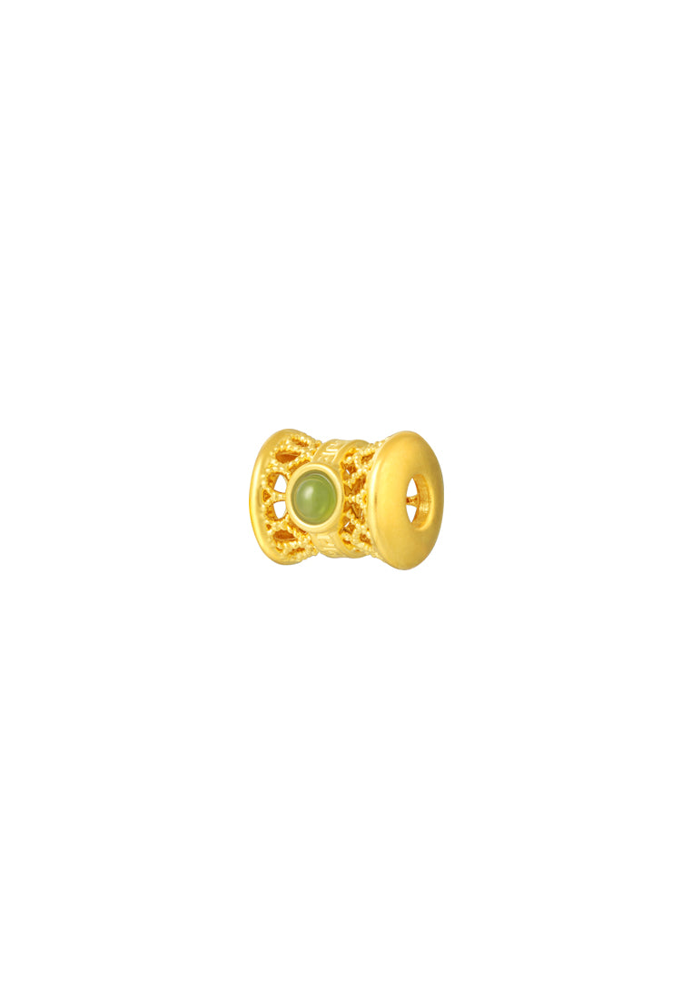 TOMEI Nephrite LuLu Tong Charm, Yellow Gold 999