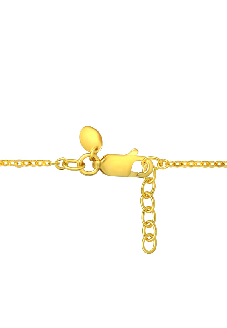 TOMEI Heart Net Bracelet, Yellow Gold 916