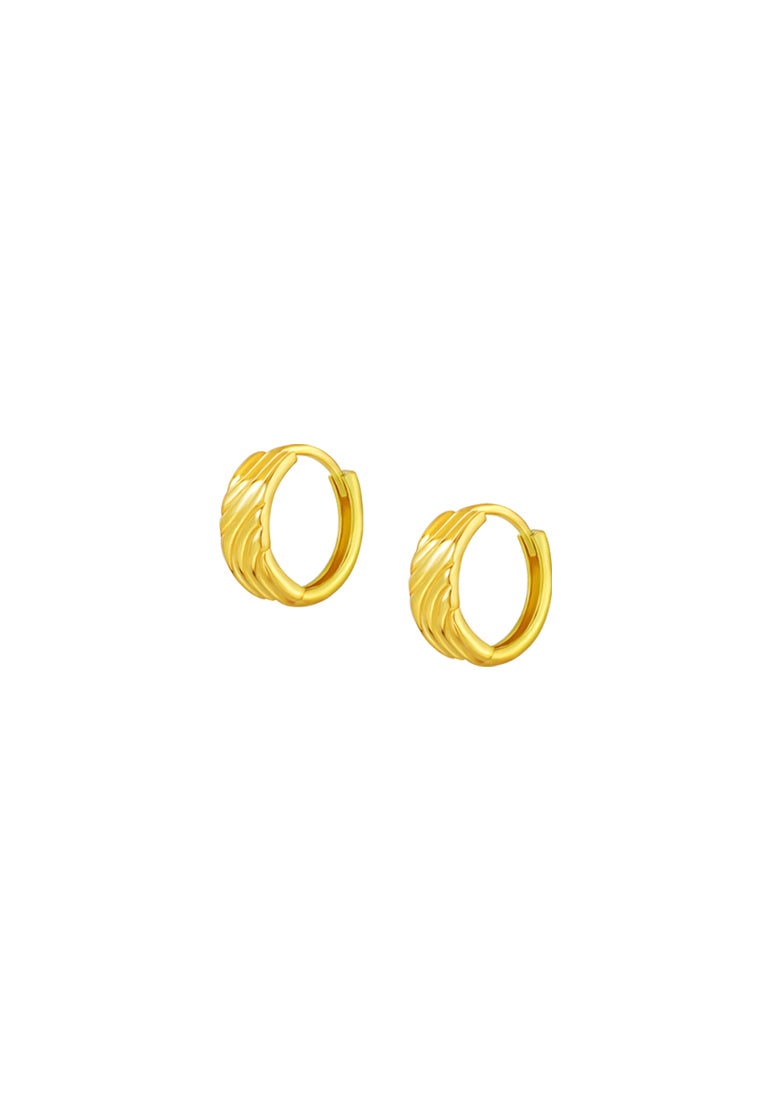 TOMEI Loop Earrings, Yellow Gold 916