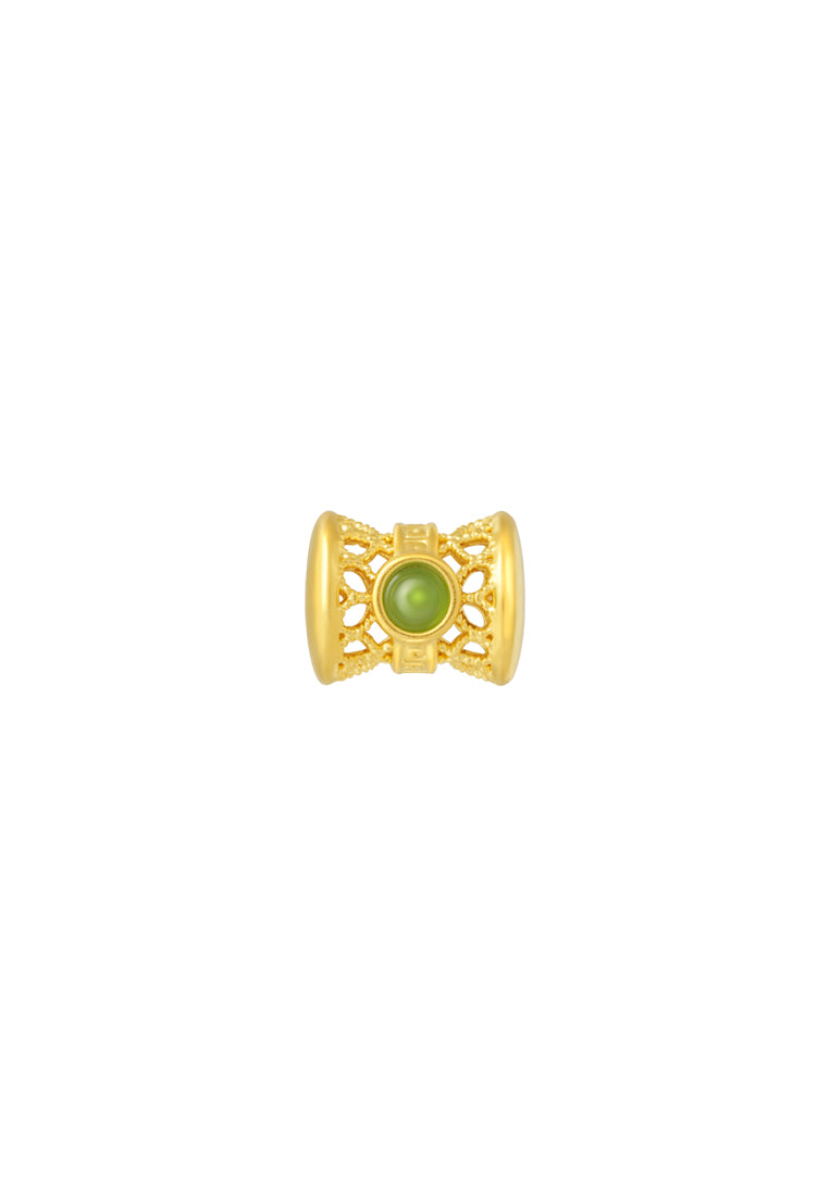 TOMEI Nephrite LuLu Tong Charm, Yellow Gold 999