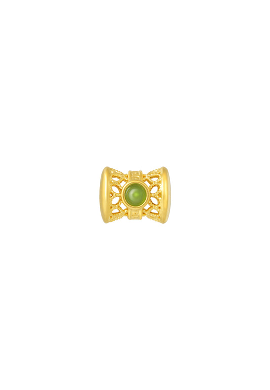 TOMEI Nephrite LuLu Tong Charm, Yellow Gold 999