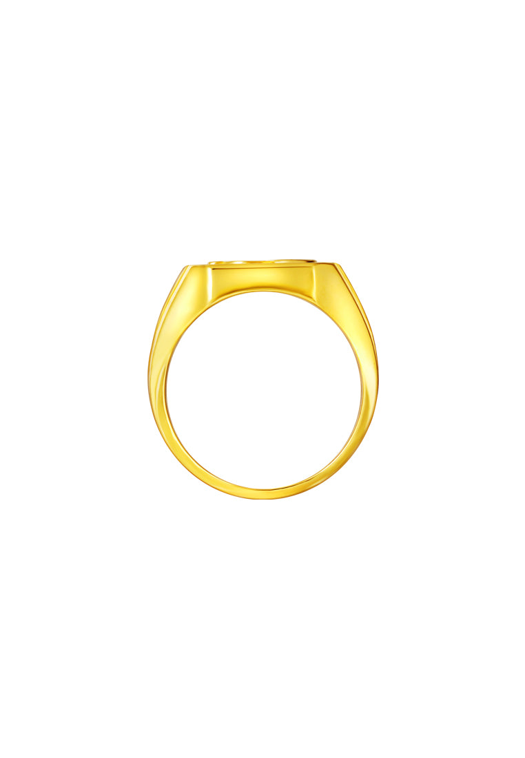 TOMEI Fu-Zi Men's Ring, Yellow Gold 916
