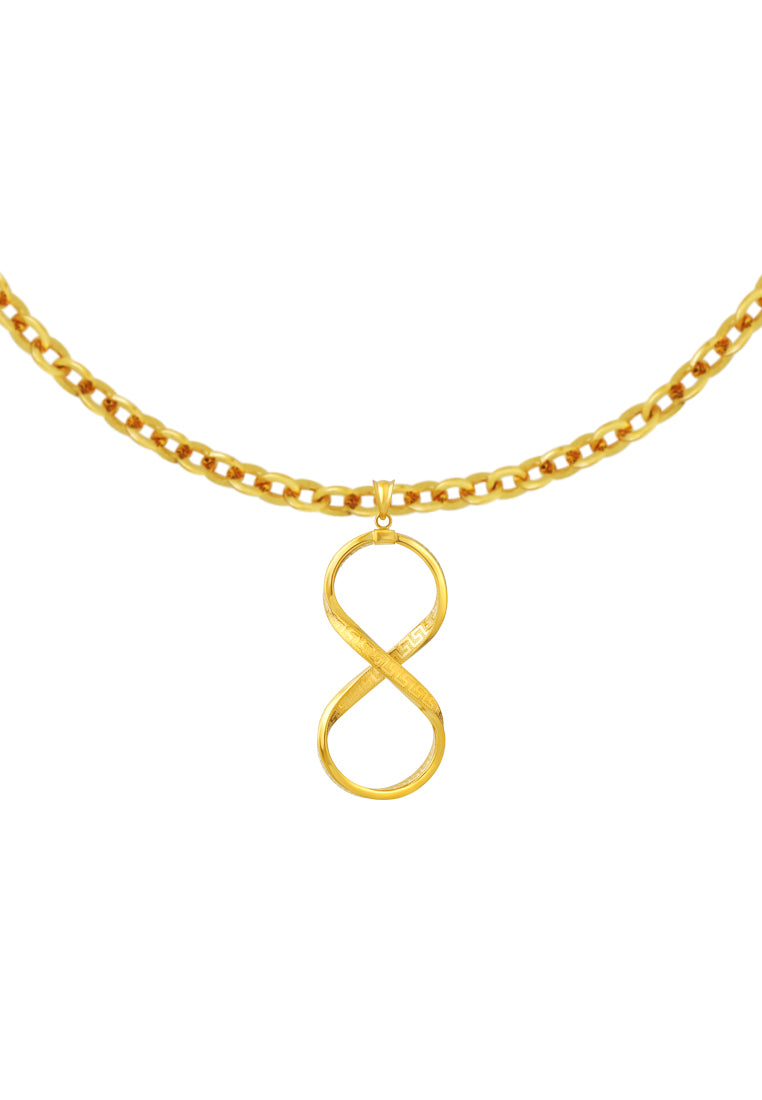 TOMEI Lusso Italia Infinity Pendant, Yellow Gold 916