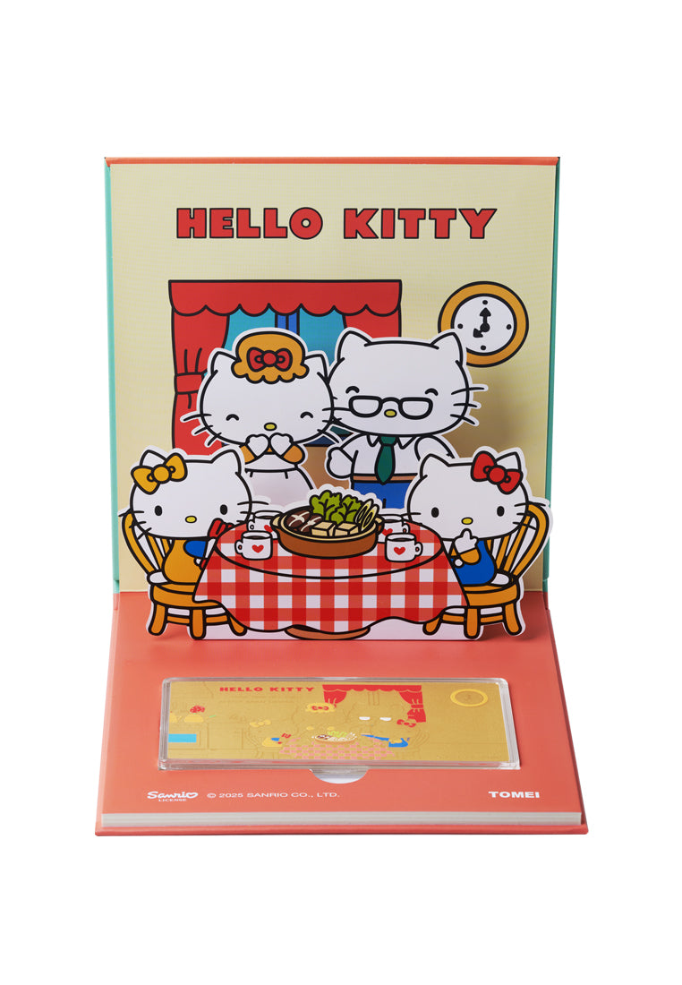 TOMEI X SANRIO Hello Kitty Gathering Gold Wafer 1G, Yellow Gold 9999