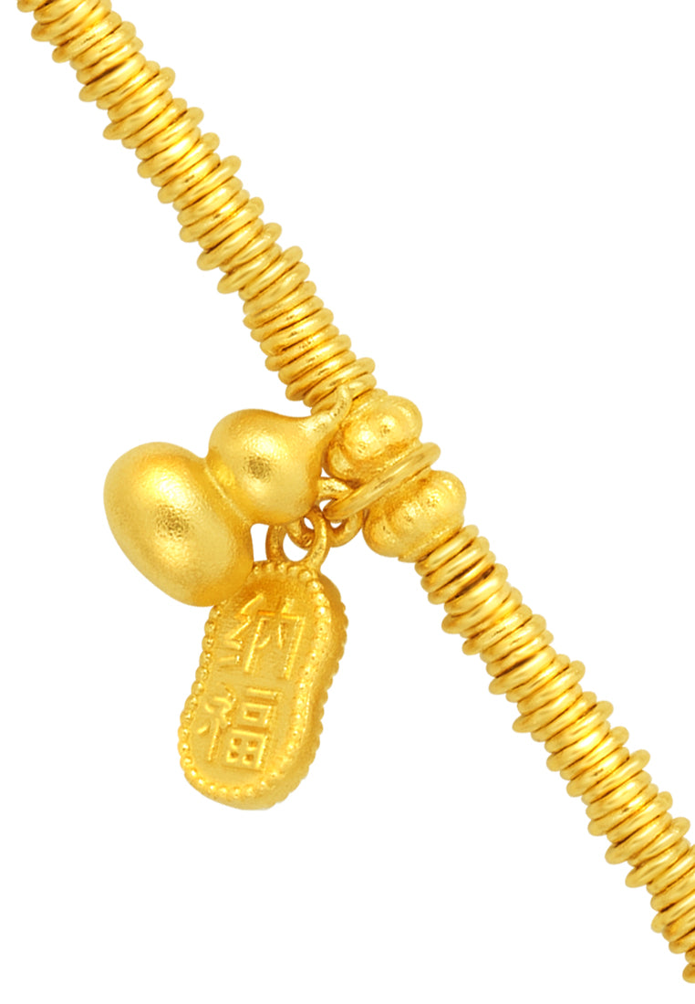 TOMEI Fortunate Gourd Bracelet, Yellow Gold 999