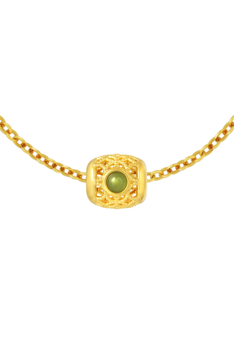 TOMEI Nephrite LuLu Tong Charm, Yellow Gold 999
