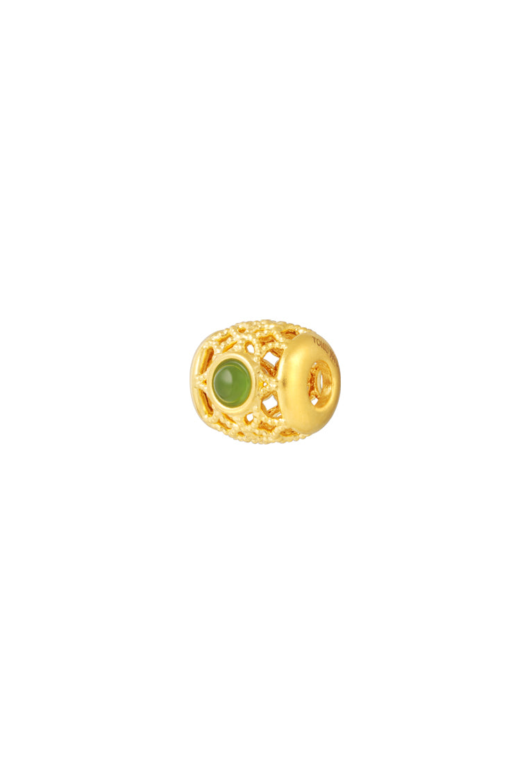 TOMEI Nephrite LuLu Tong Charm, Yellow Gold 999