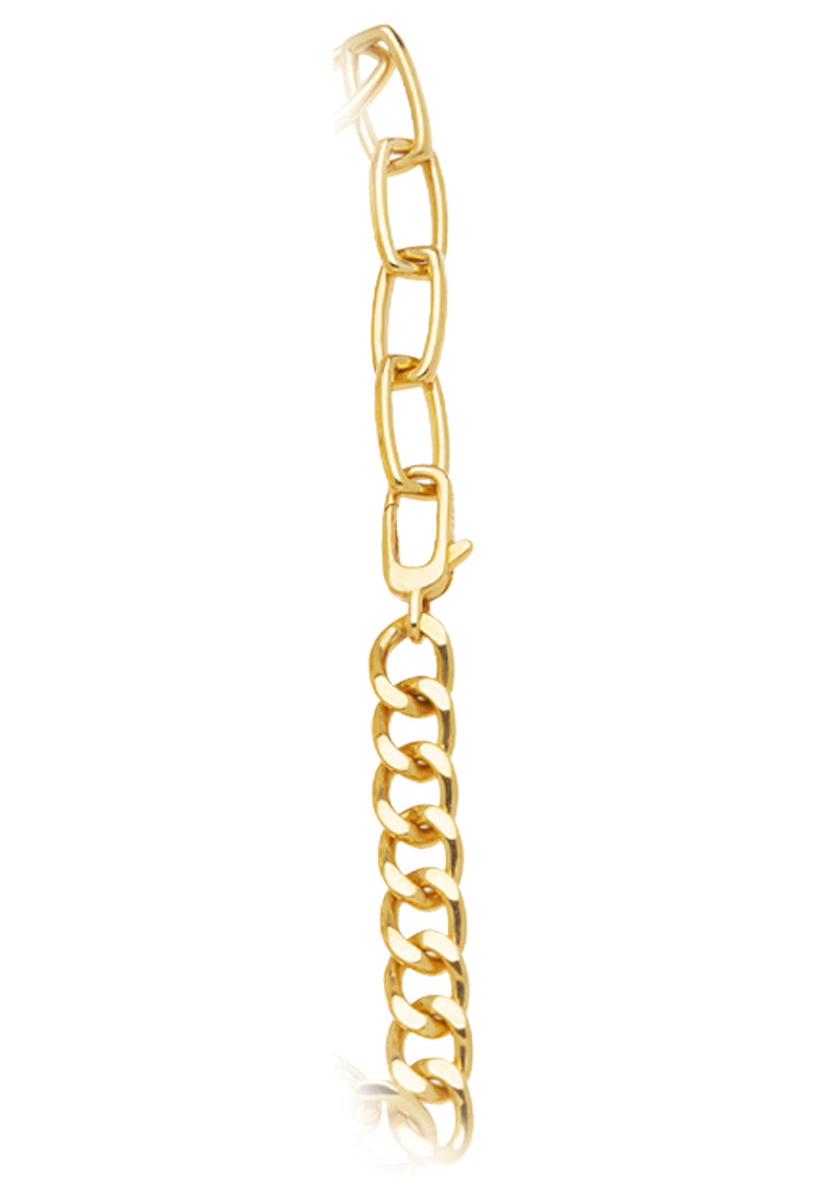TOMEI Two-Ways Linked Bracelet, Yellow Gold 916