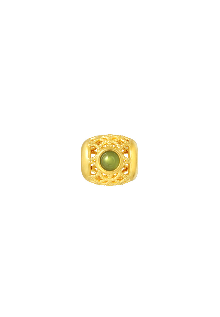 TOMEI Nephrite LuLu Tong Charm, Yellow Gold 999