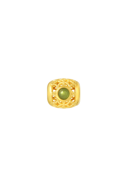 TOMEI Nephrite LuLu Tong Charm, Yellow Gold 999