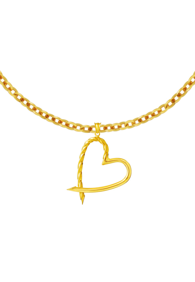 TOMEI Lusso Italia Love Mark Pendant, Yellow Gold 916