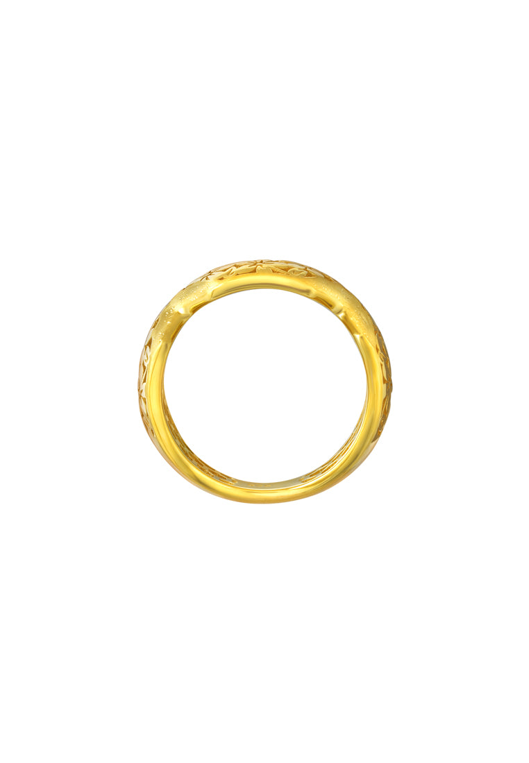 TOMEI Sri Puteri Heritage Floral Ring, Yellow Gold 916