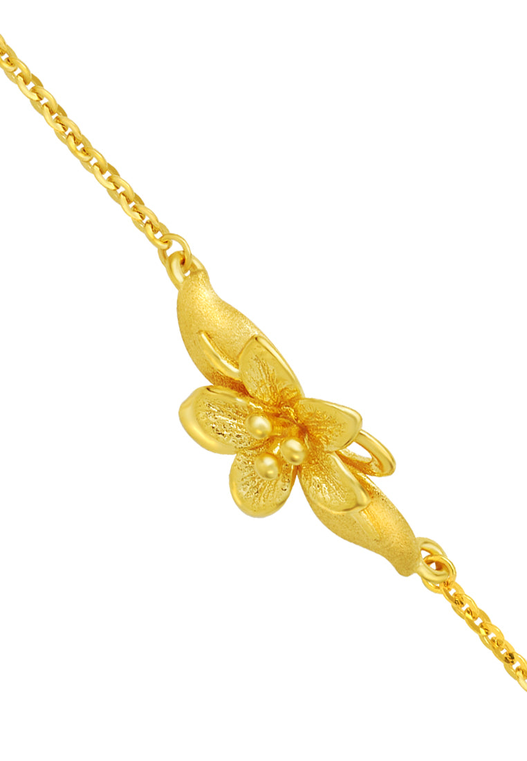 TOMEI Flower Bracelet, Yellow Gold 916