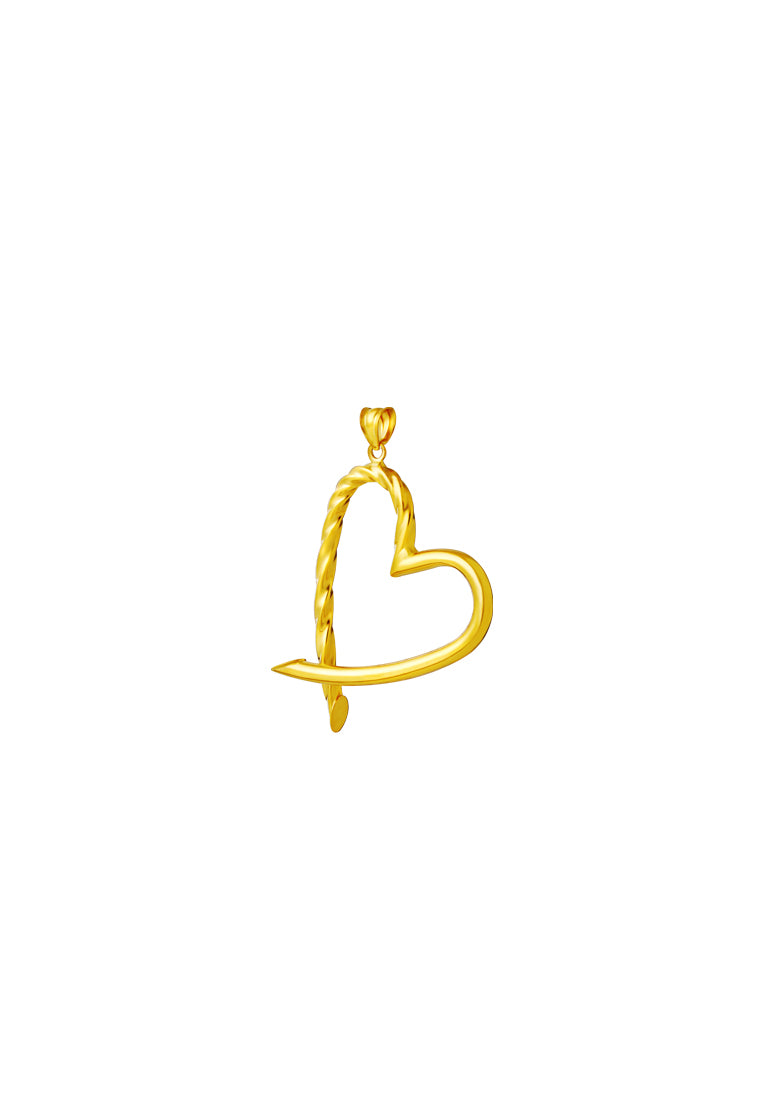 TOMEI Lusso Italia Love Mark Pendant, Yellow Gold 916