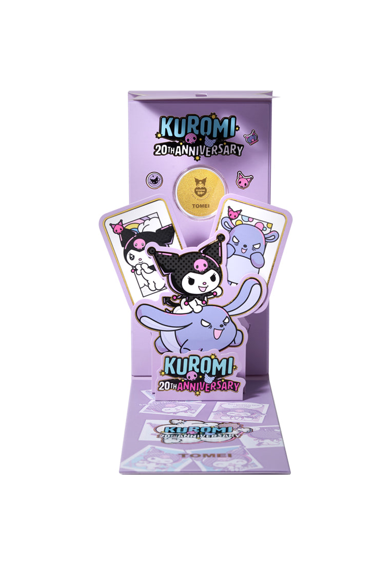 TOMEI X Sanrio Kuromi 20th Anniversary Gold Wafer 0.2G, Yellow Gold 9999