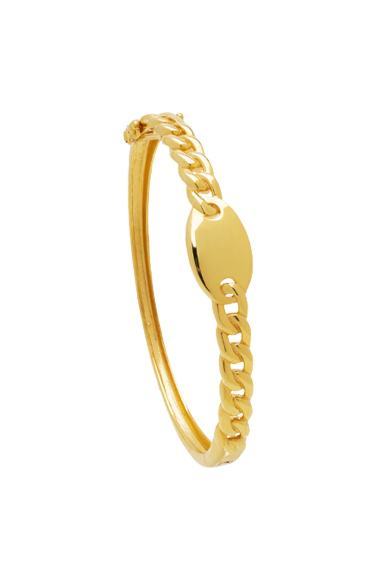 TOMEI Linked at the Center Bangle, Yellow Gold 916